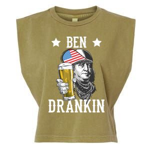 4th Of July Tee Ben Drankin Gift Garment-Dyed Women's Muscle Tee