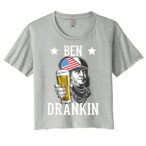 4th Of July Tee Ben Drankin Gift Women's Crop Top Tee