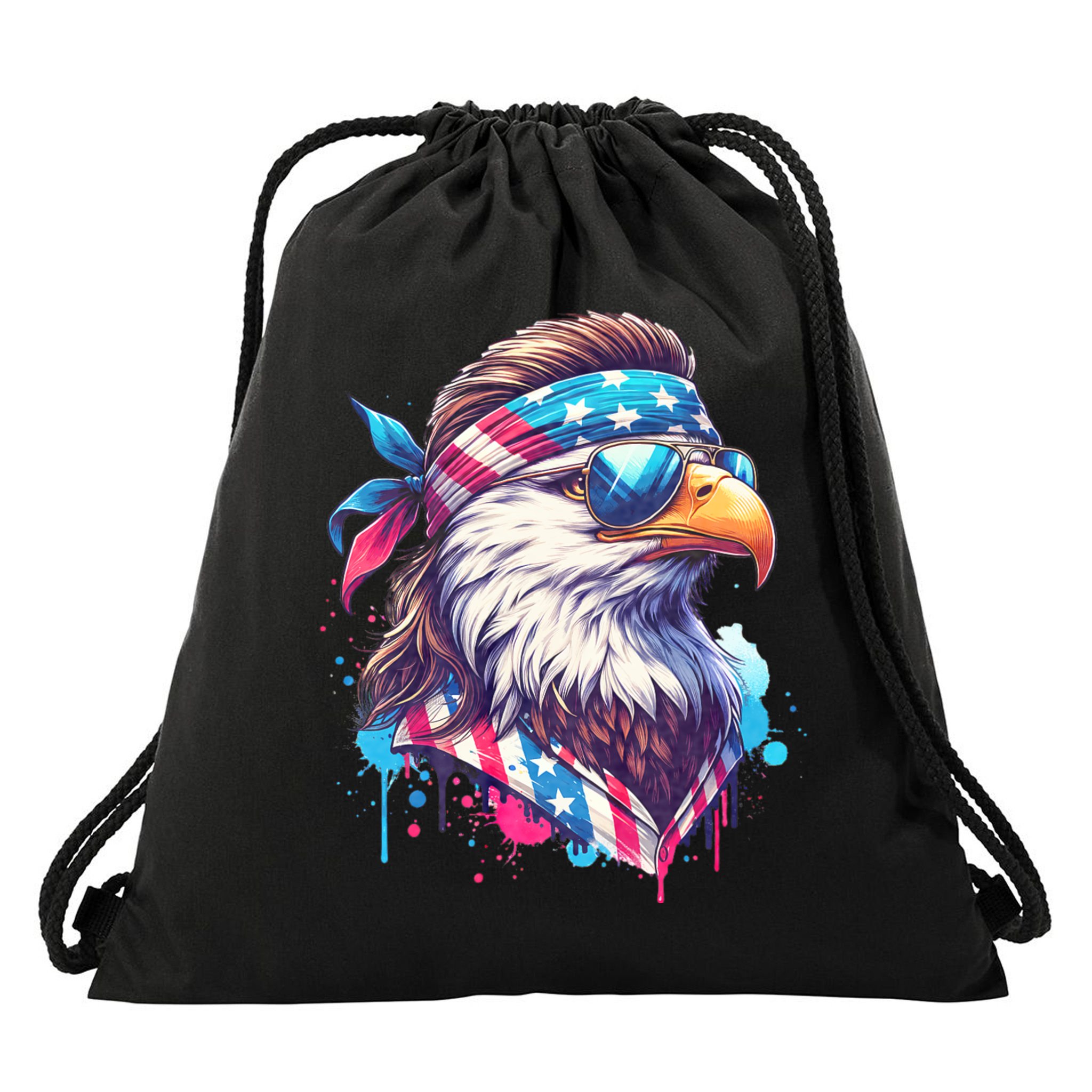 4th Of July Patriotic Funny Eagle July 4th Usa Murica Drawstring Bag