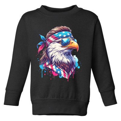 4th Of July Patriotic Funny Eagle July 4th Usa Murica Toddler Sweatshirt
