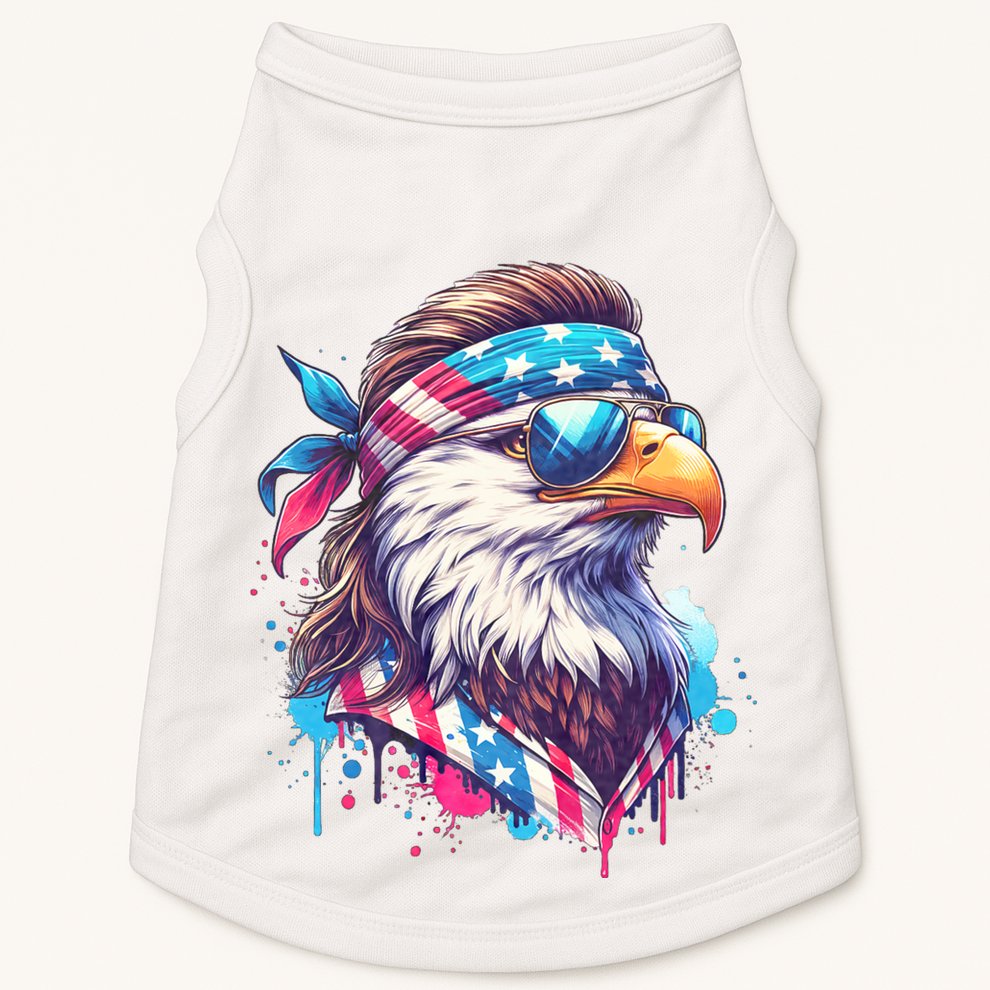 4th Of July Patriotic Funny Eagle July 4th Usa Murica Doggie Tank