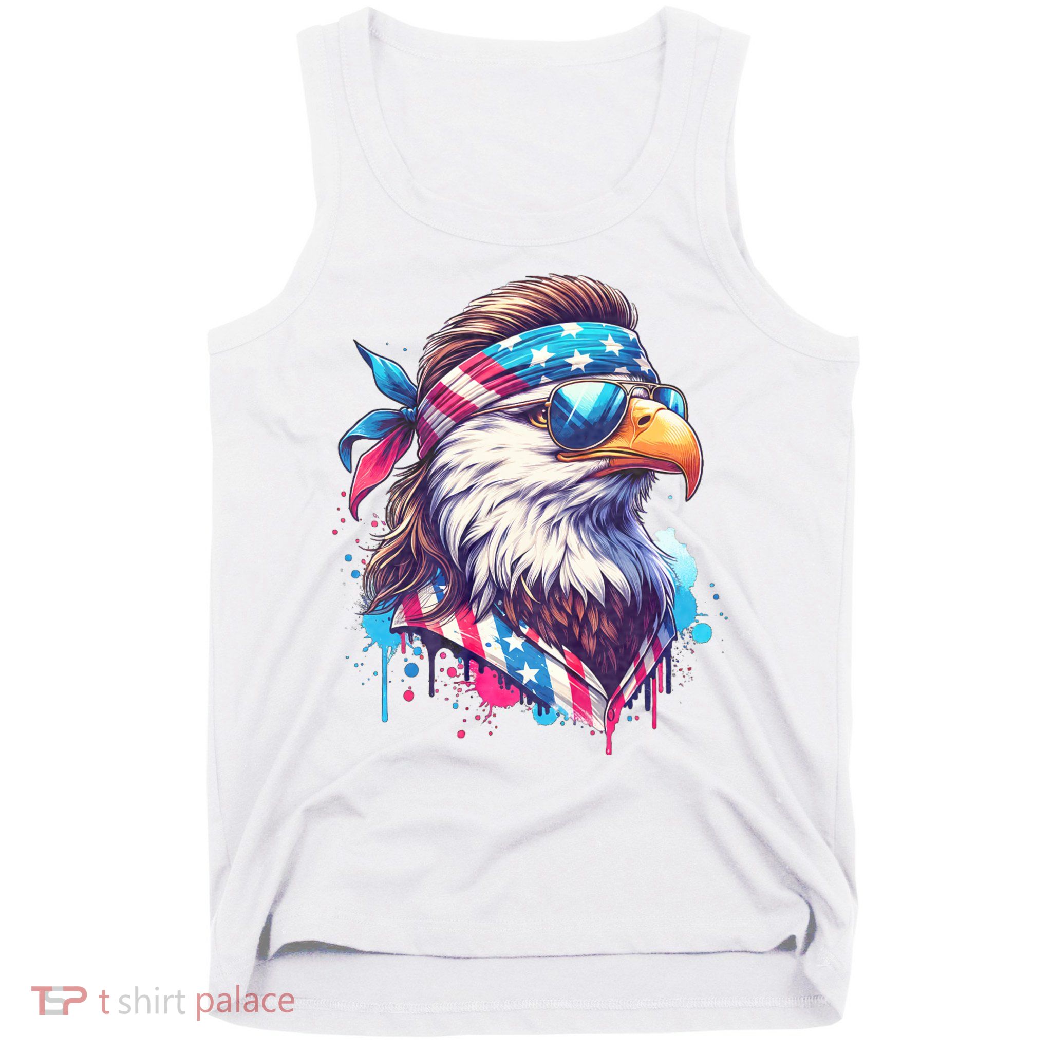 4th Of July Patriotic Funny Eagle July 4th Usa Murica Tank Top