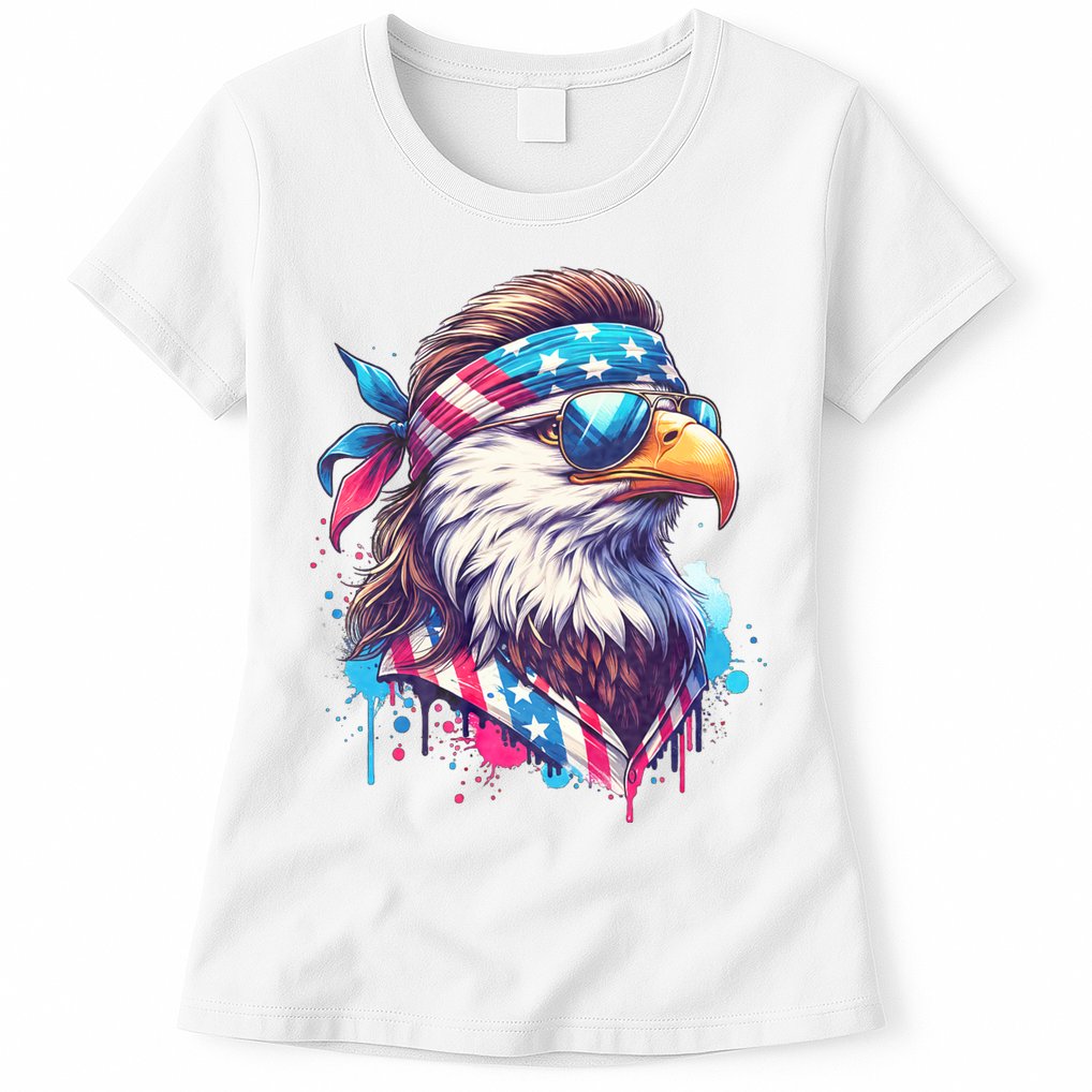 4th Of July Patriotic Funny Eagle July 4th Usa Murica Womens T-Shirt
