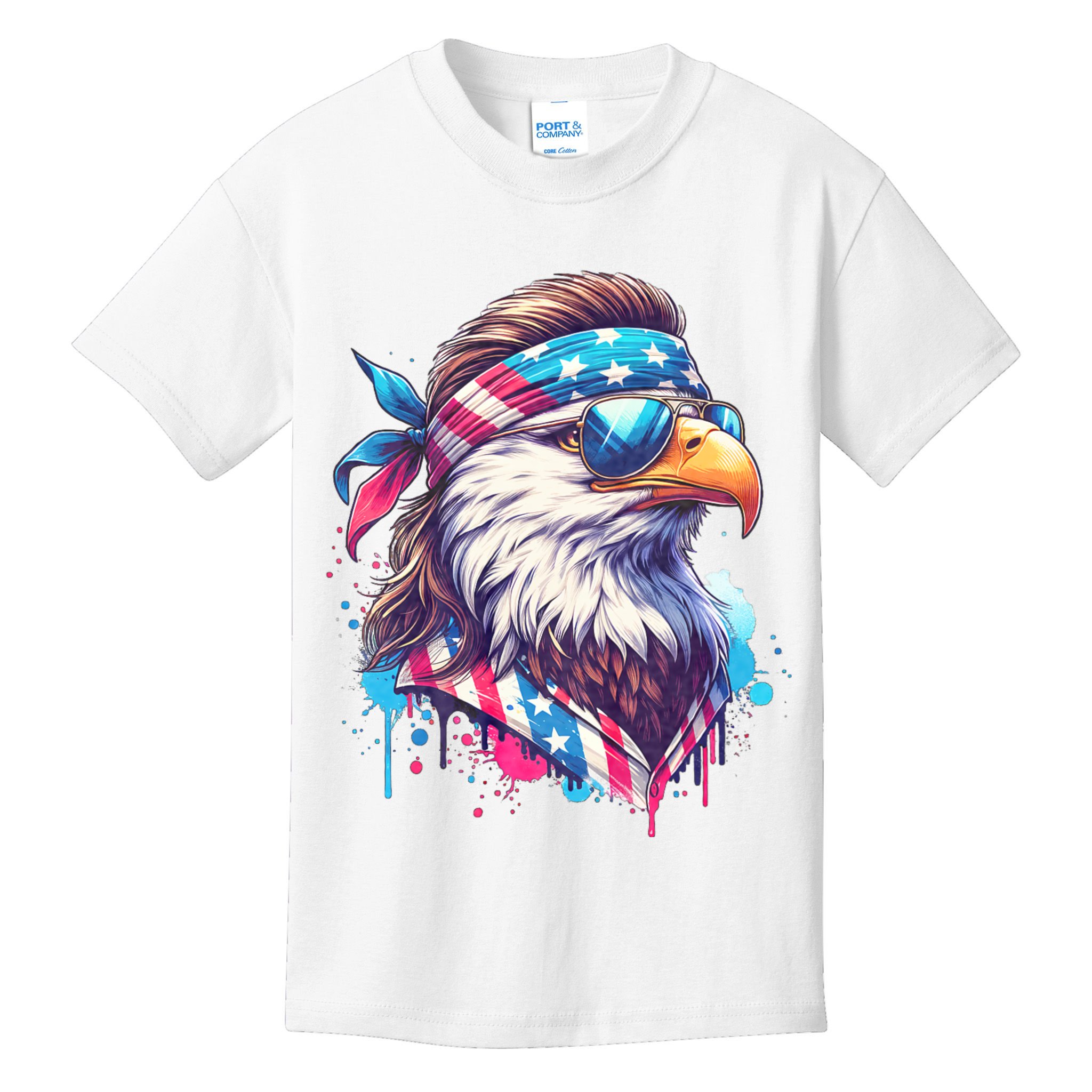 4th Of July Patriotic Funny Eagle July 4th Usa Murica Kids T-Shirt