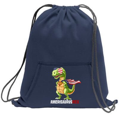 4th of July Dinosaur Amerisaurus T Rex Funny Sweatshirt Cinch Pack Bag