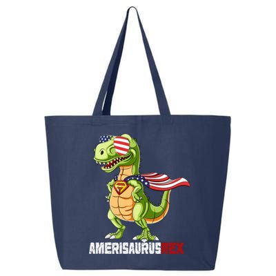 4th of July Dinosaur Amerisaurus T Rex Funny 25L Jumbo Tote