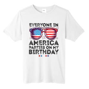 4th Of July 2024 Everyone In America Parties On My Birthday Tall Fusion ChromaSoft Performance T-Shirt