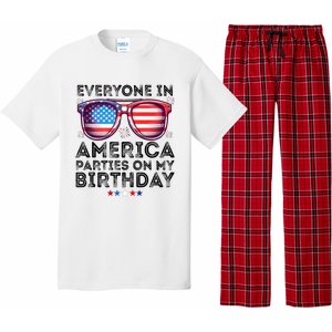 4th Of July 2024 Everyone In America Parties On My Birthday Pajama Set