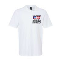 4th Of July 2024 Everyone In America Parties On My Birthday Softstyle Adult Sport Polo