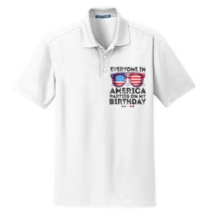 4th Of July 2024 Everyone In America Parties On My Birthday Dry Zone Grid Polo