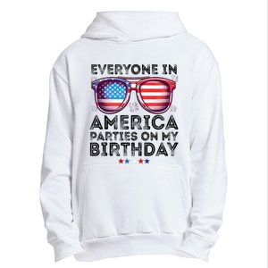 4th Of July 2024 Everyone In America Parties On My Birthday Urban Pullover Hoodie