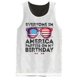 4th Of July 2024 Everyone In America Parties On My Birthday Mesh Reversible Basketball Jersey Tank