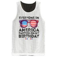 4th Of July 2024 Everyone In America Parties On My Birthday Mesh Reversible Basketball Jersey Tank