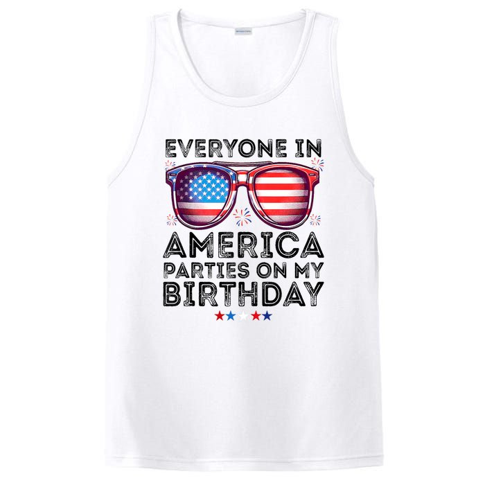 4th Of July 2024 Everyone In America Parties On My Birthday PosiCharge Competitor Tank