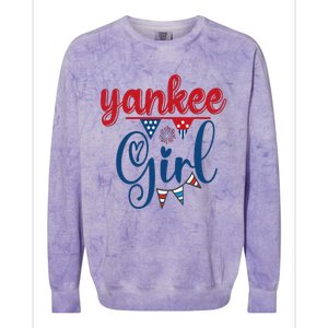 4th Of July Yankee American Flag Fourth Of July Colorblast Crewneck Sweatshirt