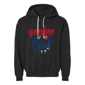 4th Of July Yankee American Flag Fourth Of July Garment-Dyed Fleece Hoodie