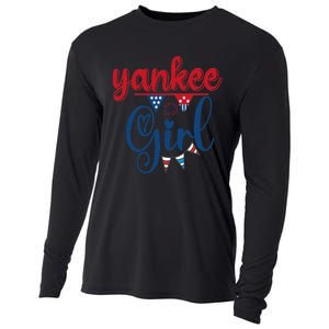 4th Of July Yankee American Flag Fourth Of July Cooling Performance Long Sleeve Crew