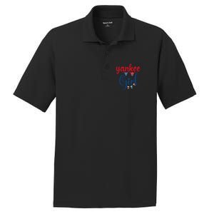 4th Of July Yankee American Flag Fourth Of July PosiCharge RacerMesh Polo