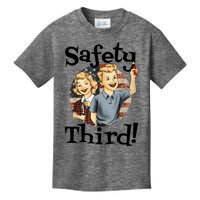 4th Of July Patriotic Fireworks Safety Third Vintage Flag Kids T-Shirt