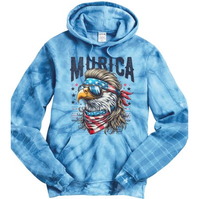 4th Of July Patriotic Funny Eagle July 4th Usa Murica Tie Dye Hoodie