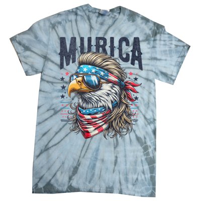 4th Of July Patriotic Funny Eagle July 4th Usa Murica Tie-Dye T-Shirt