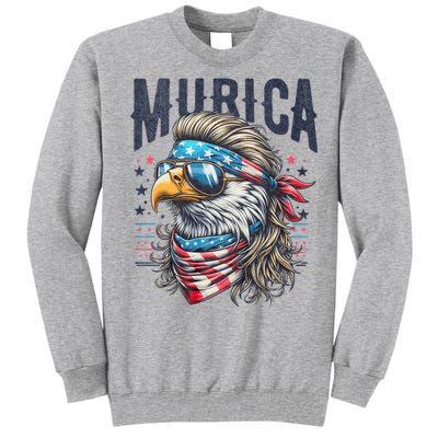 4th Of July Patriotic Funny Eagle July 4th Usa Murica Tall Sweatshirt