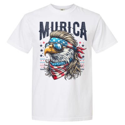 4th Of July Patriotic Funny Eagle July 4th Usa Murica Garment-Dyed Heavyweight T-Shirt