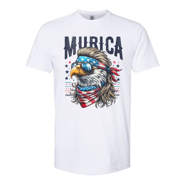 4th Of July Patriotic Funny Eagle July 4th Usa Murica Softstyle CVC T-Shirt