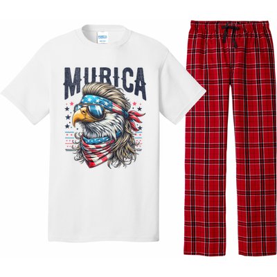 4th Of July Patriotic Funny Eagle July 4th Usa Murica Pajama Set