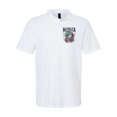 4th Of July Patriotic Funny Eagle July 4th Usa Murica Softstyle Adult Sport Polo