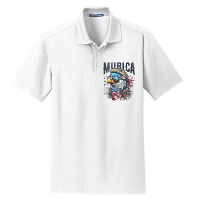 4th Of July Patriotic Funny Eagle July 4th Usa Murica Dry Zone Grid Polo