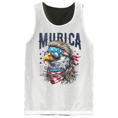 4th Of July Patriotic Funny Eagle July 4th Usa Murica Mesh Reversible Basketball Jersey Tank