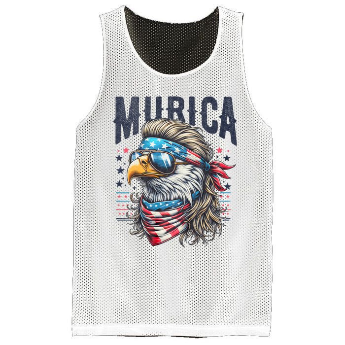 4th Of July Patriotic Funny Eagle July 4th Usa Murica Mesh Reversible Basketball Jersey Tank