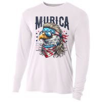 4th Of July Patriotic Funny Eagle July 4th Usa Murica Cooling Performance Long Sleeve Crew