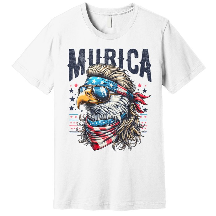 4th Of July Patriotic Funny Eagle July 4th Usa Murica Premium T-Shirt