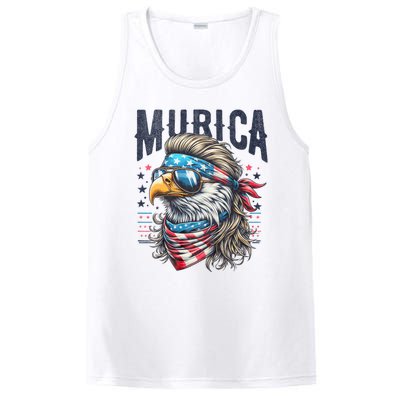 4th Of July Patriotic Funny Eagle July 4th Usa Murica PosiCharge Competitor Tank