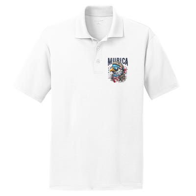 4th Of July Patriotic Funny Eagle July 4th Usa Murica PosiCharge RacerMesh Polo