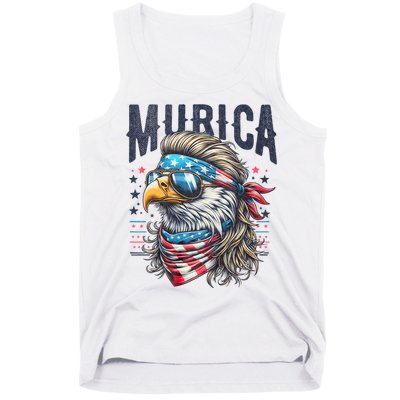 4th Of July Patriotic Funny Eagle July 4th Usa Murica Tank Top