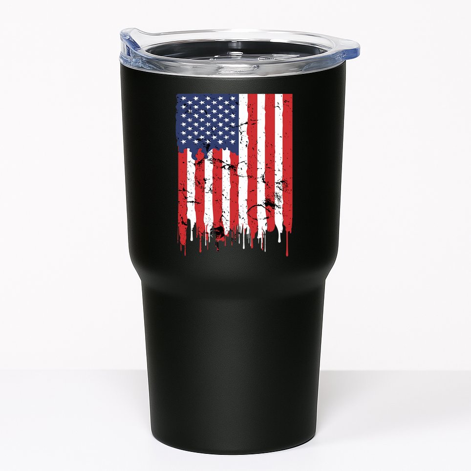 4th Of July American Flag Vintage Design Patriotic Tumbler