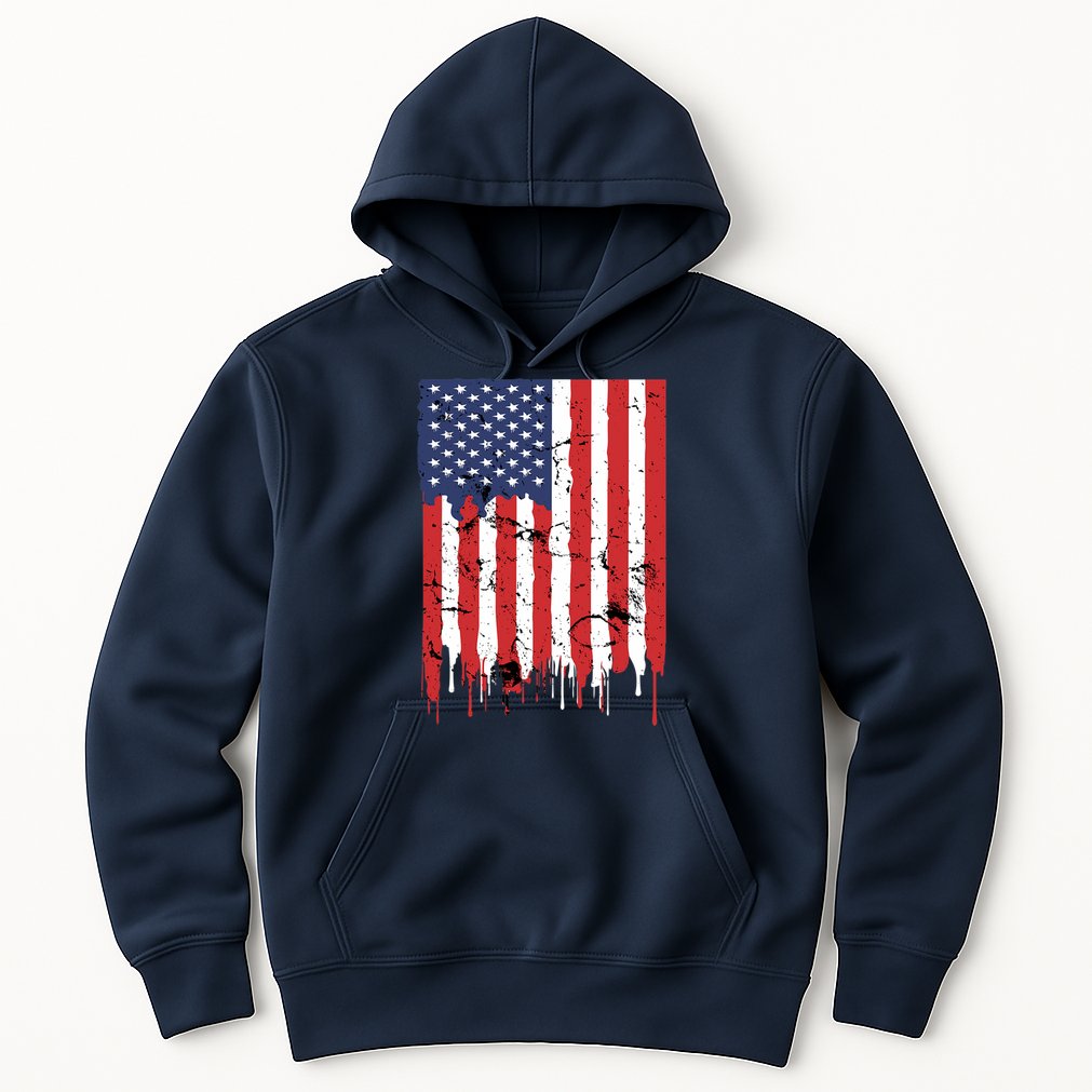 4th Of July American Flag Vintage Design Patriotic Hoodie