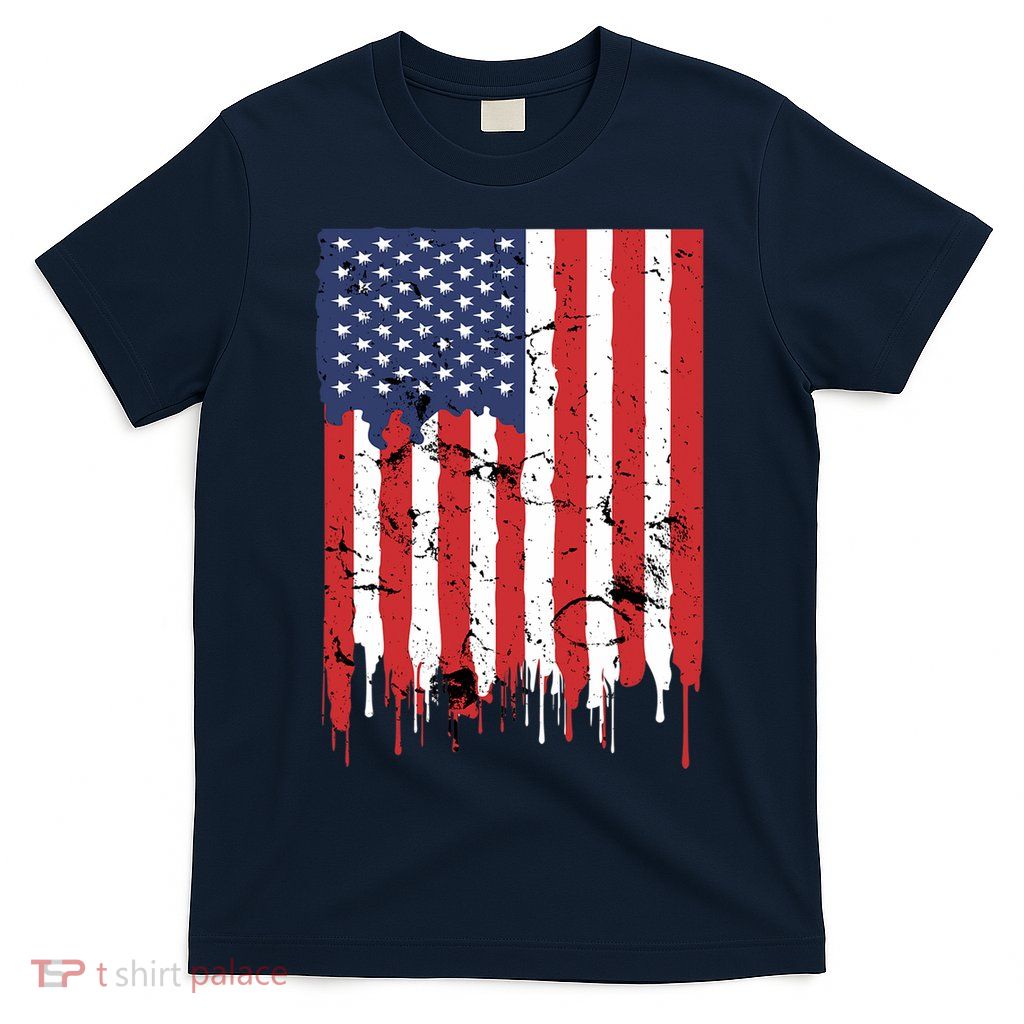 4th Of July American Flag Vintage Design Patriotic T-Shirt