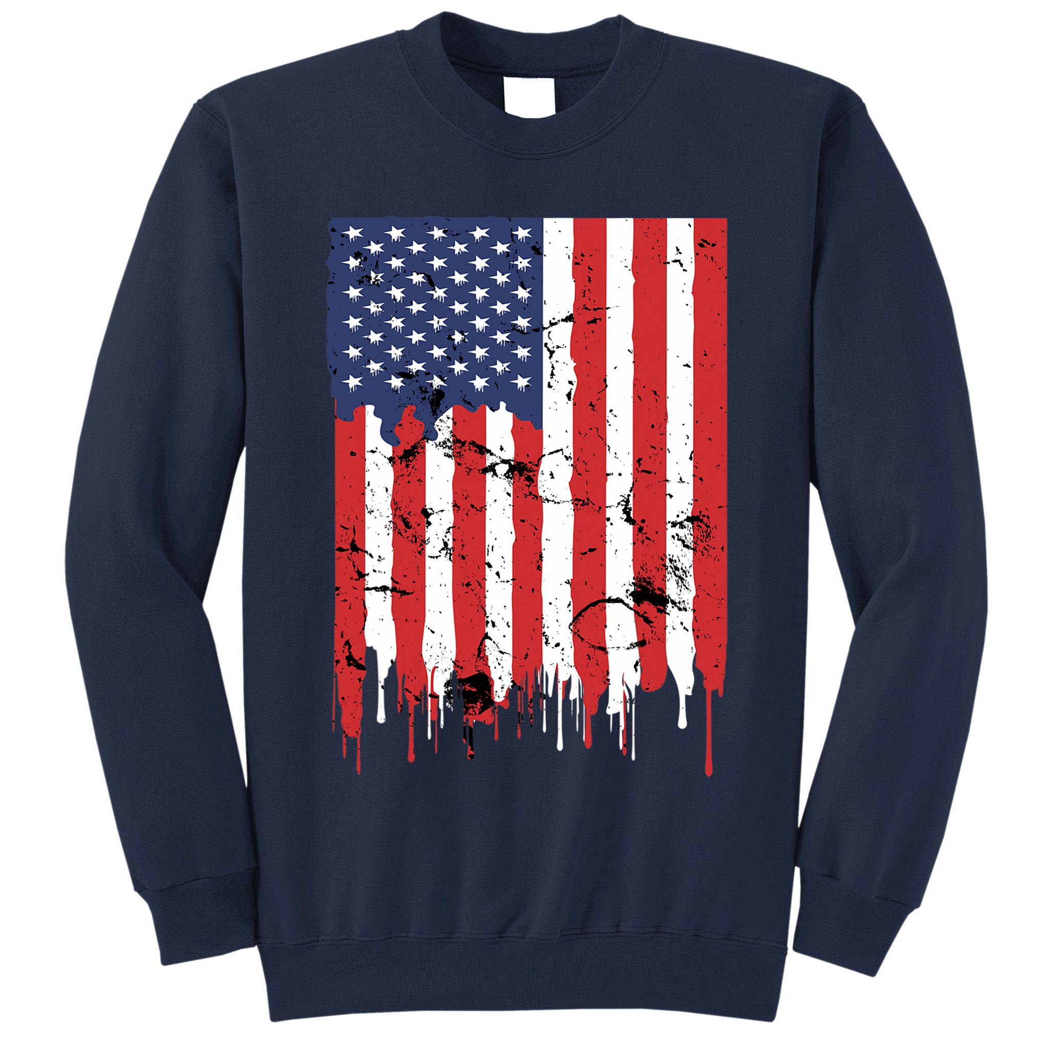 4th Of July American Flag Vintage Design Patriotic Tall Sweatshirt