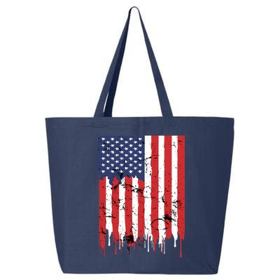 4th Of July American Flag Vintage Design Patriotic 25L Jumbo Tote