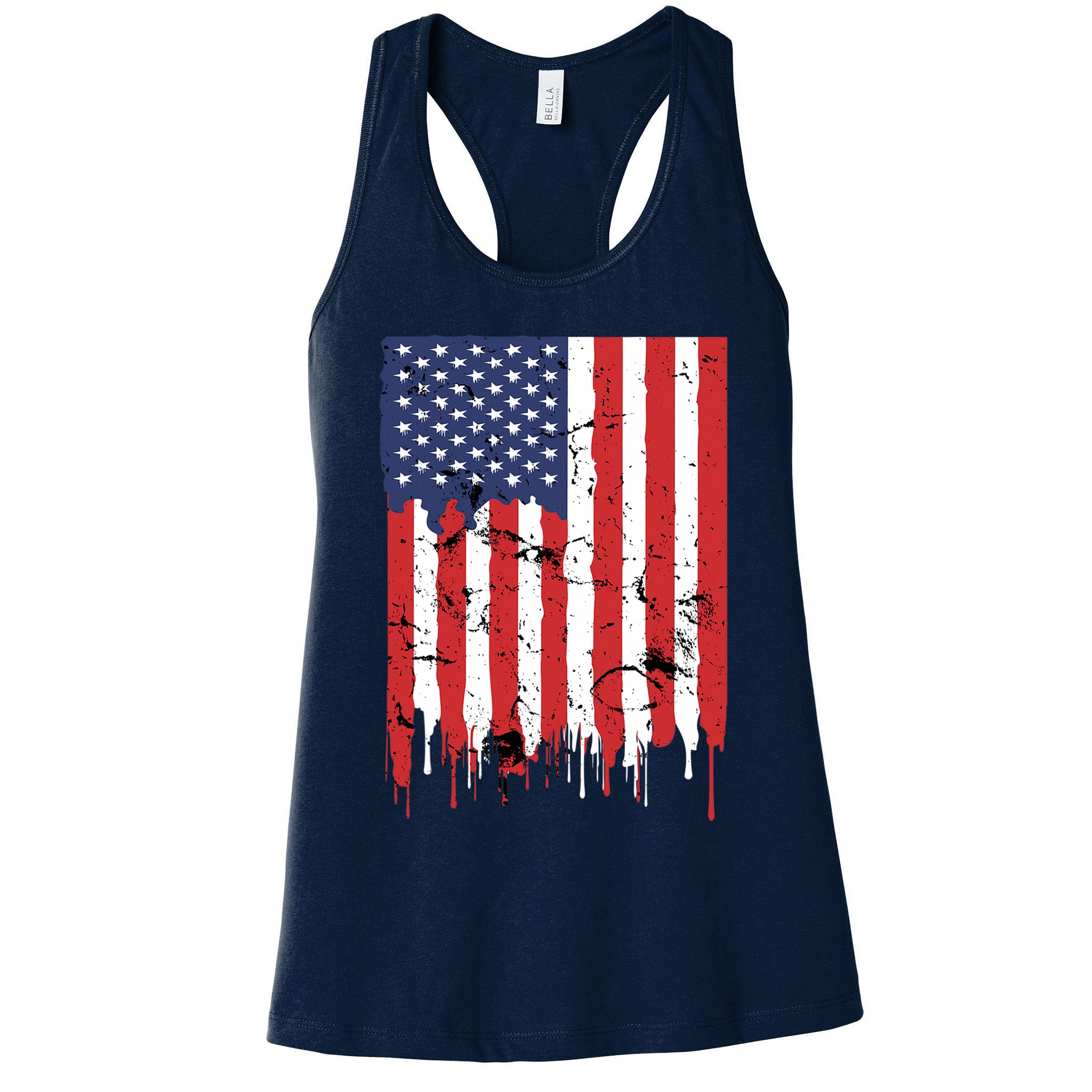 4th Of July American Flag Vintage Design Patriotic Womens Tank Top
