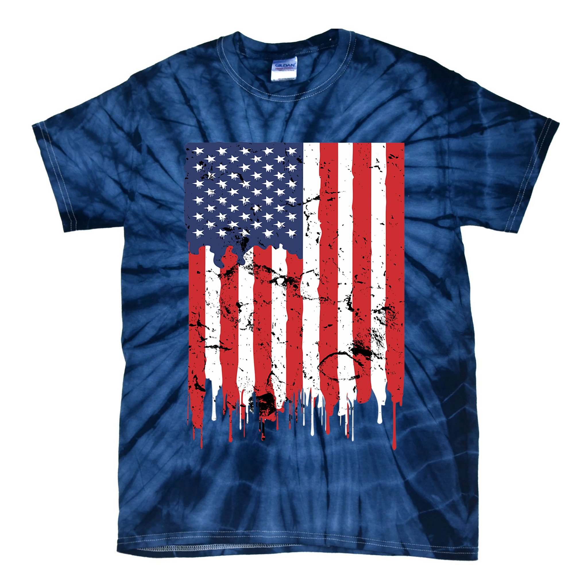 4th Of July American Flag Vintage Design Patriotic Tie-Dye T-Shirt