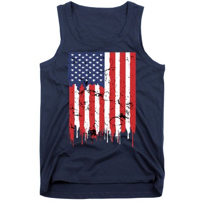 4th Of July American Flag Vintage Design Patriotic Tank Top