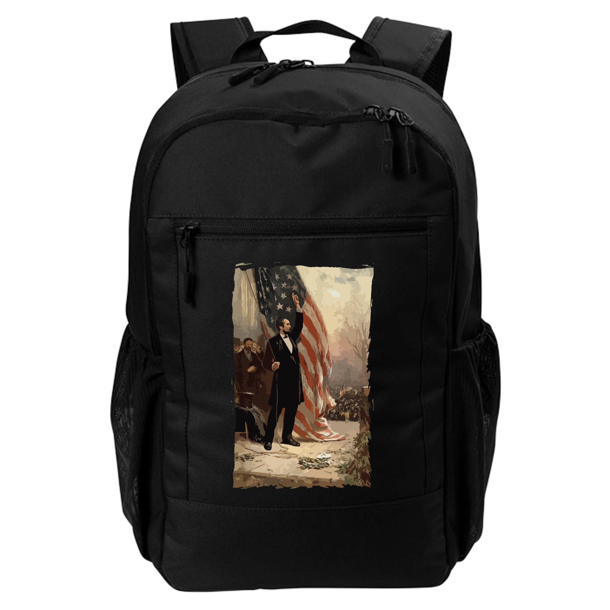 4th Of July Independence Day American Flag Abraham Lincoln Backpack