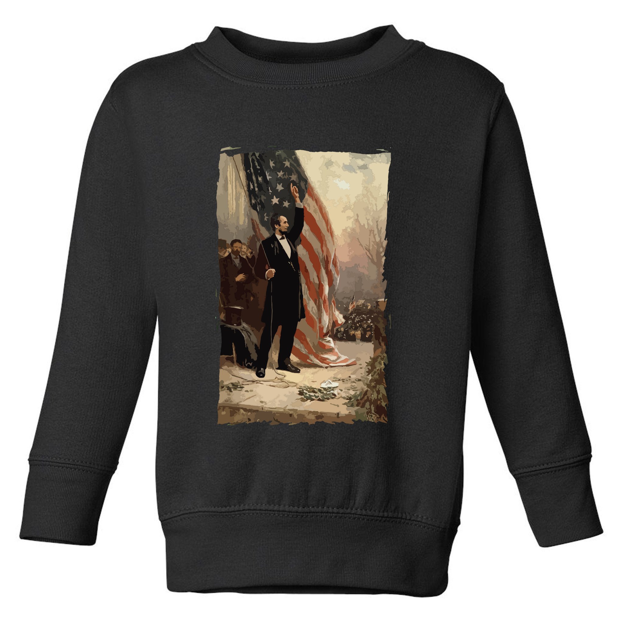 4th Of July Independence Day American Flag Abraham Lincoln Toddler Sweatshirt