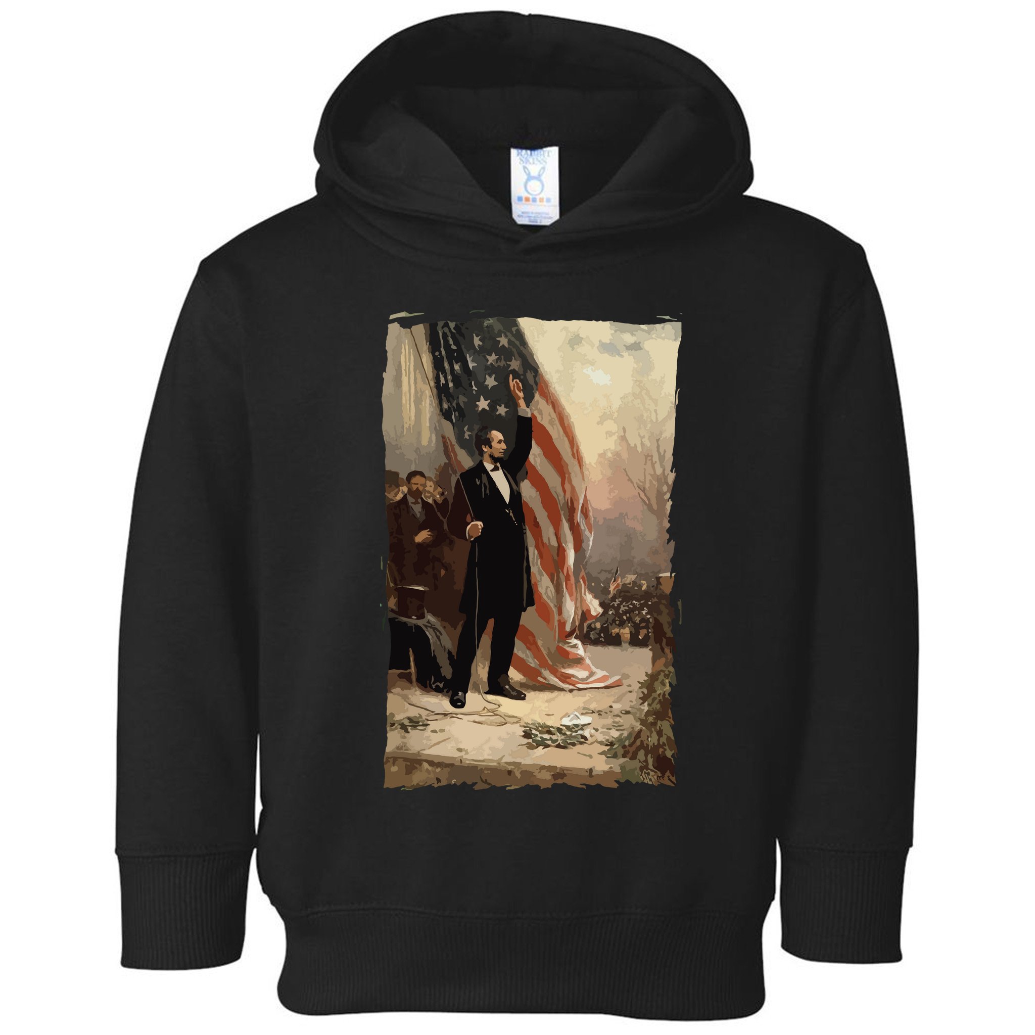 4th Of July Independence Day American Flag Abraham Lincoln Toddler Hoodie