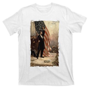 4th Of July Independence Day American Flag Abraham Lincoln T-Shirt